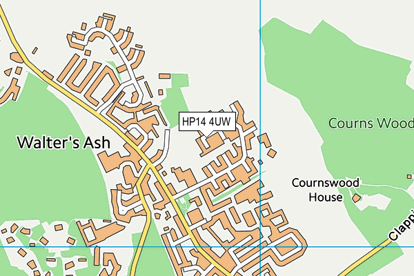HP14 4UW map - OS VectorMap District (Ordnance Survey)