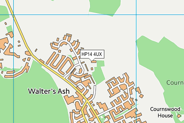 HP14 4UX map - OS VectorMap District (Ordnance Survey)