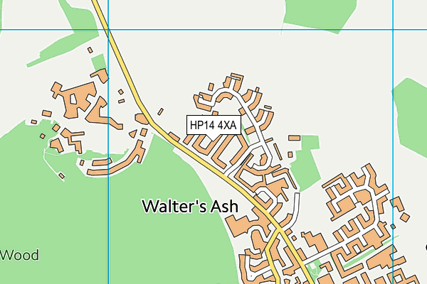 HP14 4XA map - OS VectorMap District (Ordnance Survey)