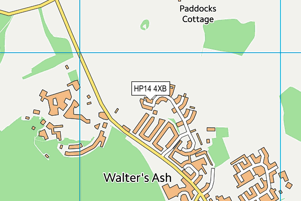 HP14 4XB map - OS VectorMap District (Ordnance Survey)