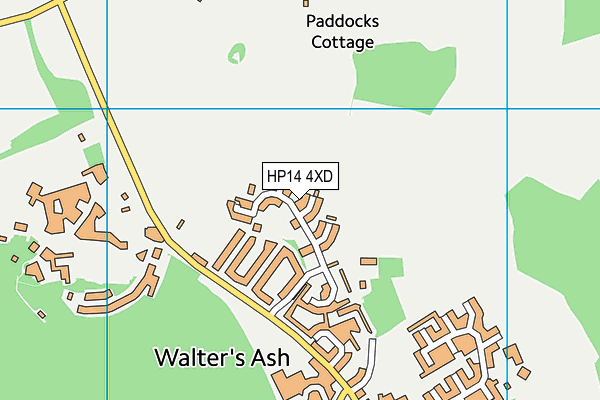 HP14 4XD map - OS VectorMap District (Ordnance Survey)