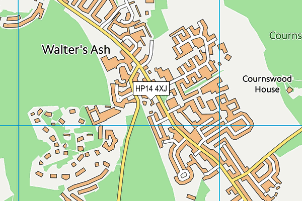 HP14 4XJ map - OS VectorMap District (Ordnance Survey)
