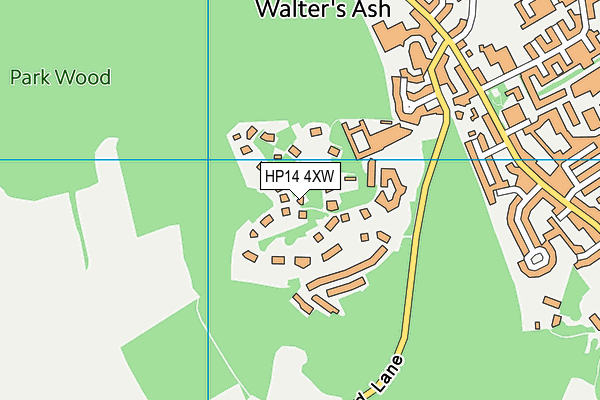 HP14 4XW map - OS VectorMap District (Ordnance Survey)
