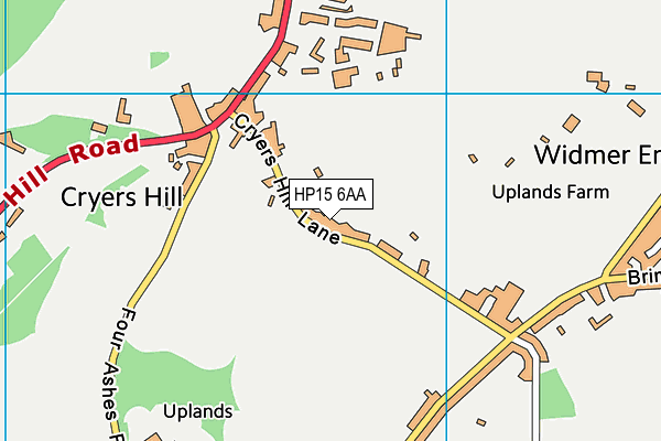HP15 6AA map - OS VectorMap District (Ordnance Survey)