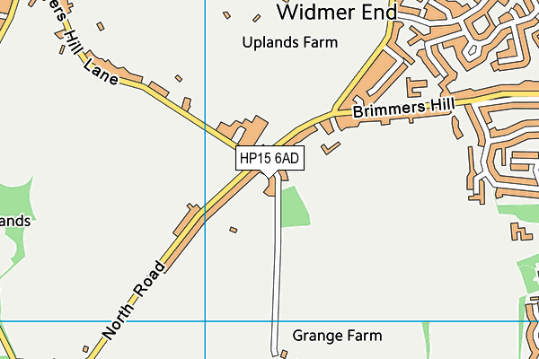 Grange Road map (HP15 6AD) - OS VectorMap District (Ordnance Survey)