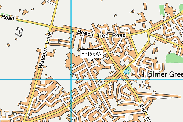 HP15 6AN map - OS VectorMap District (Ordnance Survey)