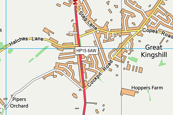 HP15 6AW map - OS VectorMap District (Ordnance Survey)