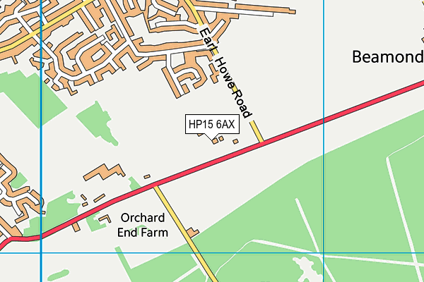 HP15 6AX map - OS VectorMap District (Ordnance Survey)