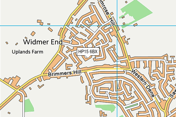 HP15 6BX map - OS VectorMap District (Ordnance Survey)
