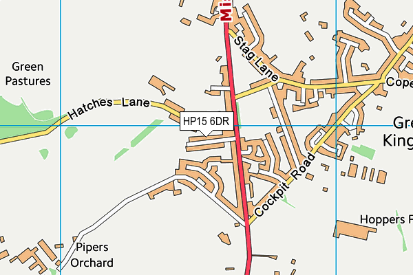 HP15 6DR map - OS VectorMap District (Ordnance Survey)