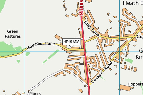 HP15 6DS map - OS VectorMap District (Ordnance Survey)