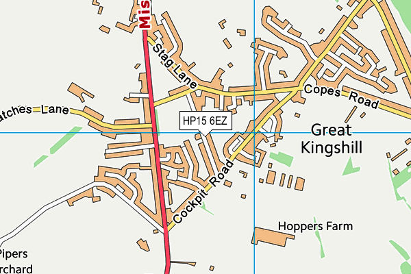 HP15 6EZ map - OS VectorMap District (Ordnance Survey)