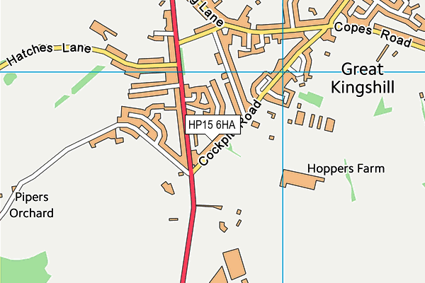 HP15 6HA map - OS VectorMap District (Ordnance Survey)