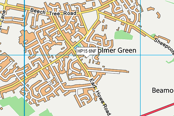 HP15 6NF map - OS VectorMap District (Ordnance Survey)