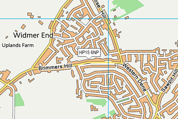 HP15 6NP map - OS VectorMap District (Ordnance Survey)