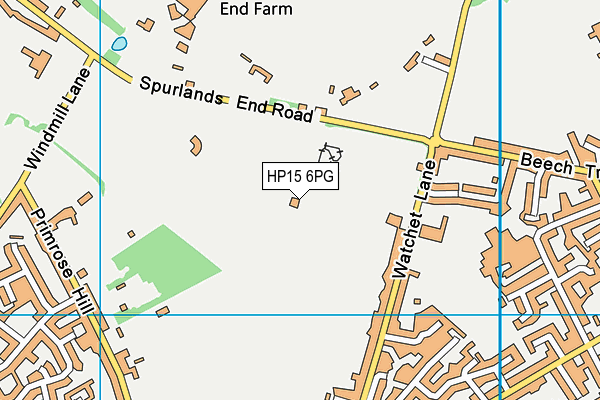 HP15 6PG map - OS VectorMap District (Ordnance Survey)