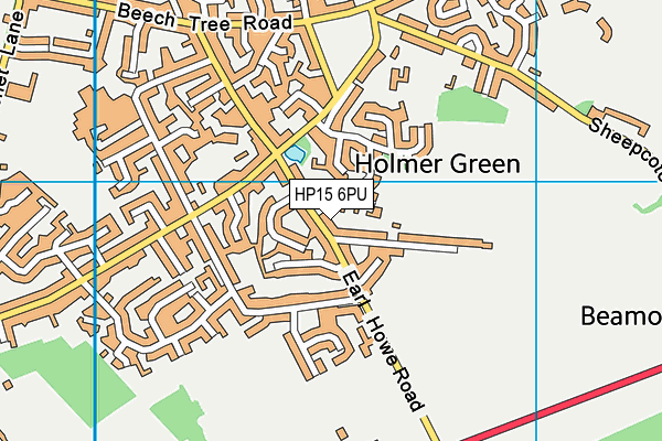 HP15 6PU map - OS VectorMap District (Ordnance Survey)