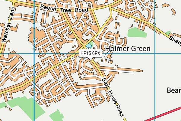 HP15 6PX map - OS VectorMap District (Ordnance Survey)