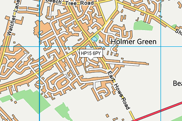 HP15 6PY map - OS VectorMap District (Ordnance Survey)