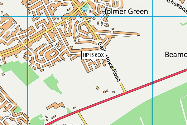 HP15 6QX map - OS VectorMap District (Ordnance Survey)