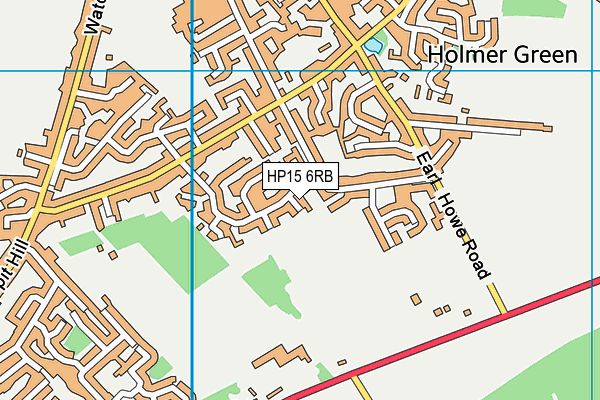 HP15 6RB map - OS VectorMap District (Ordnance Survey)