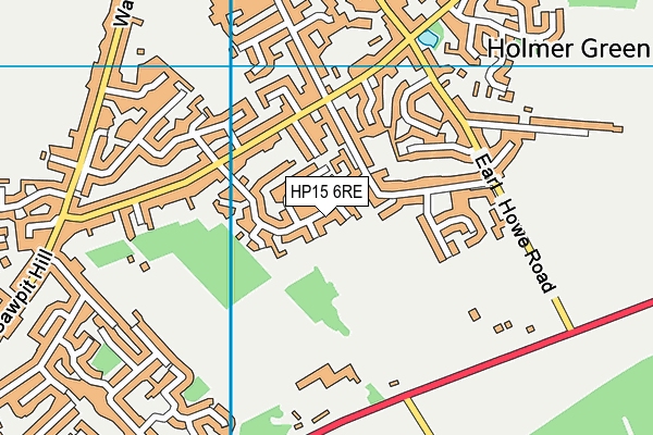 HP15 6RE map - OS VectorMap District (Ordnance Survey)