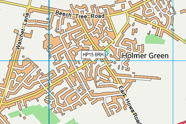 HP15 6RH map - OS VectorMap District (Ordnance Survey)