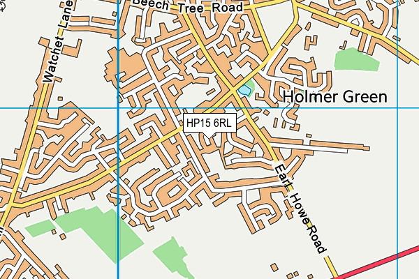 HP15 6RL map - OS VectorMap District (Ordnance Survey)