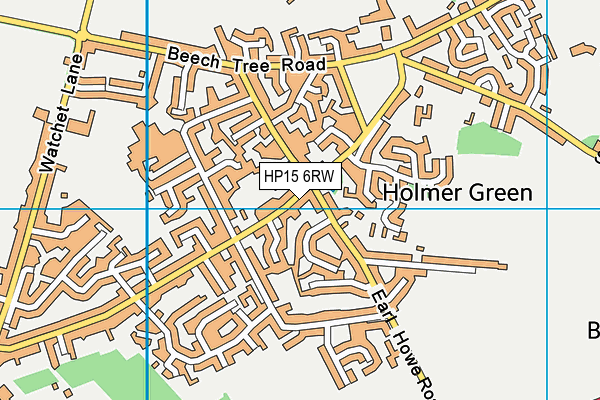HP15 6RW map - OS VectorMap District (Ordnance Survey)
