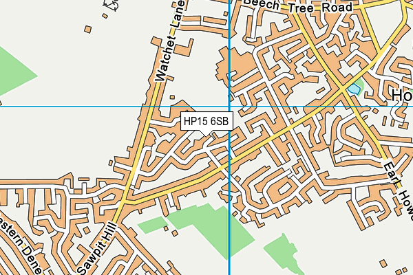 HP15 6SB map - OS VectorMap District (Ordnance Survey)