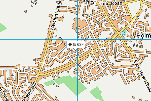 HP15 6SF map - OS VectorMap District (Ordnance Survey)