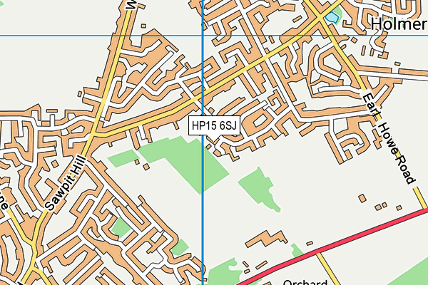 HP15 6SJ map - OS VectorMap District (Ordnance Survey)