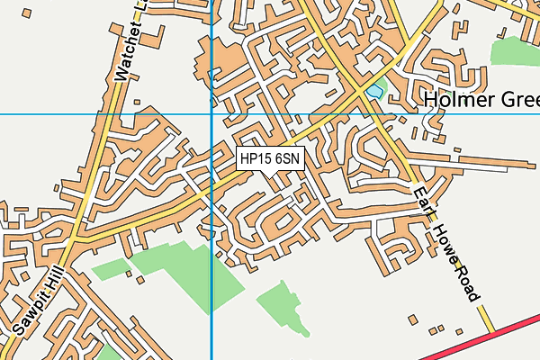 HP15 6SN map - OS VectorMap District (Ordnance Survey)