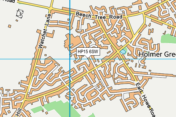 HP15 6SW map - OS VectorMap District (Ordnance Survey)