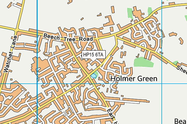 HP15 6TA map - OS VectorMap District (Ordnance Survey)