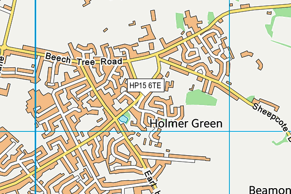 HP15 6TE map - OS VectorMap District (Ordnance Survey)