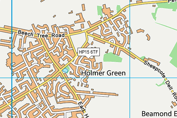HP15 6TF map - OS VectorMap District (Ordnance Survey)