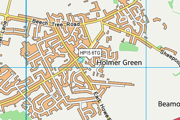 HP15 6TG map - OS VectorMap District (Ordnance Survey)