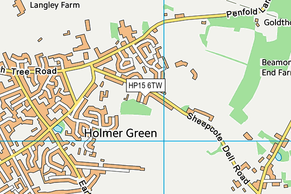 HP15 6TW map - OS VectorMap District (Ordnance Survey)