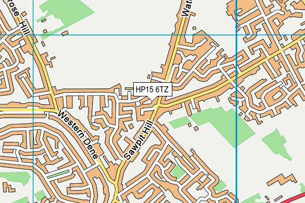 HP15 6TZ map - OS VectorMap District (Ordnance Survey)