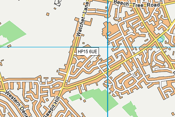 HP15 6UE map - OS VectorMap District (Ordnance Survey)