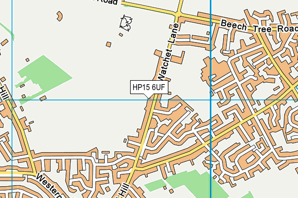 Holmer Green Sports Association map (HP15 6UF) - OS VectorMap District (Ordnance Survey)