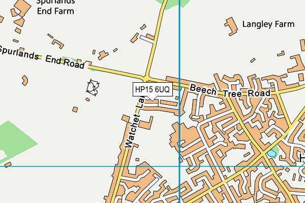 HP15 6UQ map - OS VectorMap District (Ordnance Survey)