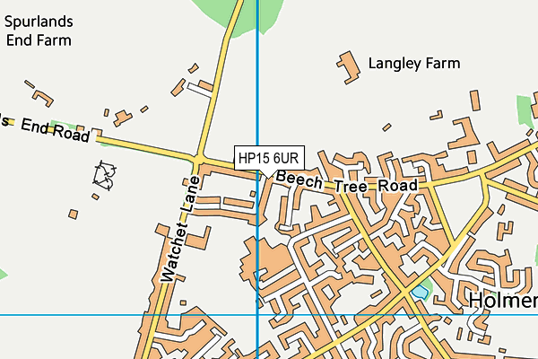 HP15 6UR map - OS VectorMap District (Ordnance Survey)