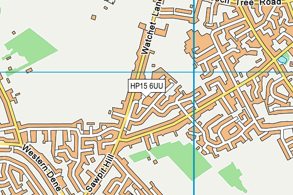 HP15 6UU map - OS VectorMap District (Ordnance Survey)