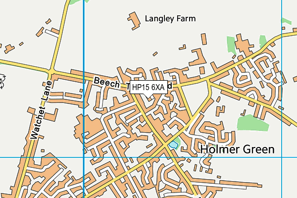 HP15 6XA map - OS VectorMap District (Ordnance Survey)