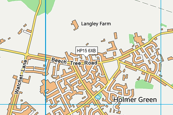 HP15 6XB map - OS VectorMap District (Ordnance Survey)