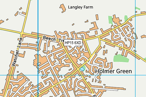 HP15 6XD map - OS VectorMap District (Ordnance Survey)