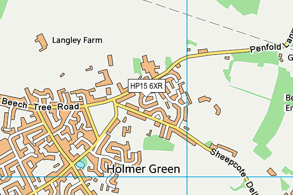 HP15 6XR map - OS VectorMap District (Ordnance Survey)