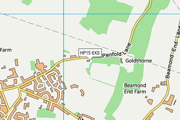 HP15 6XS map - OS VectorMap District (Ordnance Survey)